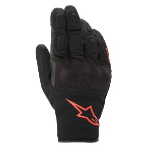 Alpinestars S-Max Drystar Motorcycle Gloves Black Red 1