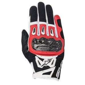 Alpinestars SMX-2 Air Carbon v2 Motorcycle Gloves Black Red White 1