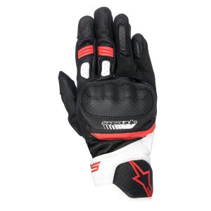 Alpinestars SP-5 Motorcycle Gloves – White/Red Alpinestars SP-5 Motorcycle Gloves White Red 1