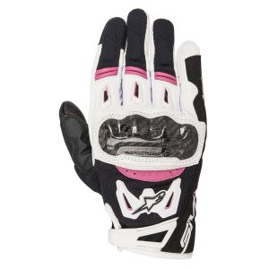 Alpinestars Stella SMX-2 Air Carbon v2 Motorcycle Gloves Black White Fuchsia 1