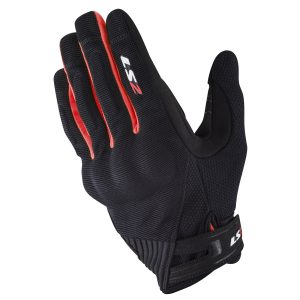 LS2 Dart 2 Motorcycle Gloves Black Red 1