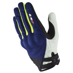 LS2 Dart 2 Motorcycle Gloves Blue Yellow 1