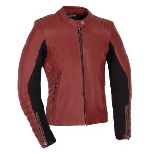 Oxford Radley Leather Women's Motorcycle Jacket Red 1