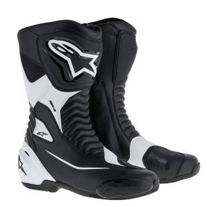 Alpinestars SMX-S Motorcycle Boots Black White 1