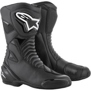 Alpinestars SMX-S Waterproof Motorcycle Boots Black Black 1