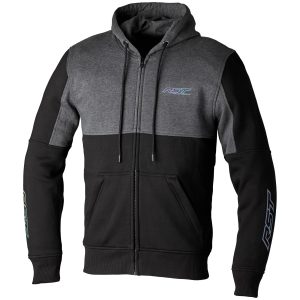 RST Team Zip Through Mens Motorcycle Hoodie Black Grey 1