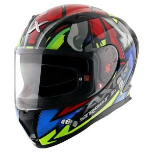 Axor Street Bobby Motorcycle Helmet – Black/Red Axor Street Bobby Motorcycle Helmet Black Red 1