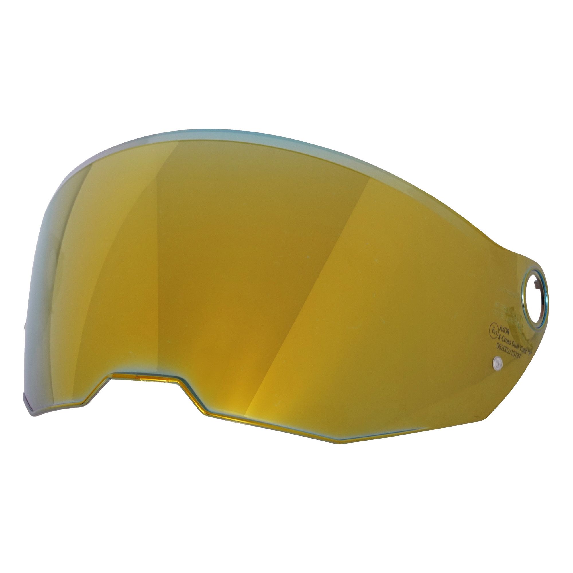 Axor X-Cross Motorcycle Helmet Visor Iridium Gold 1