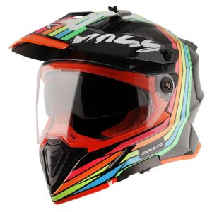 Axor X-Cross X2 Motorcycle Helmet – Black/Grey Axor X-Cross X2 Motorcycle Helmet Black Grey 1