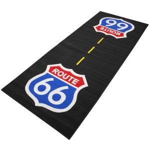 BikeTek Route 66 Custom Motorcycle Garage Mat BIkeTek Route 66 Custom Motorcycle Garage Mat GRGMAT89 1