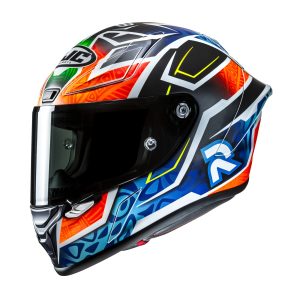 HJC RPHA 1 Replica Binder Motorcycle Helmet Blue Orange 1