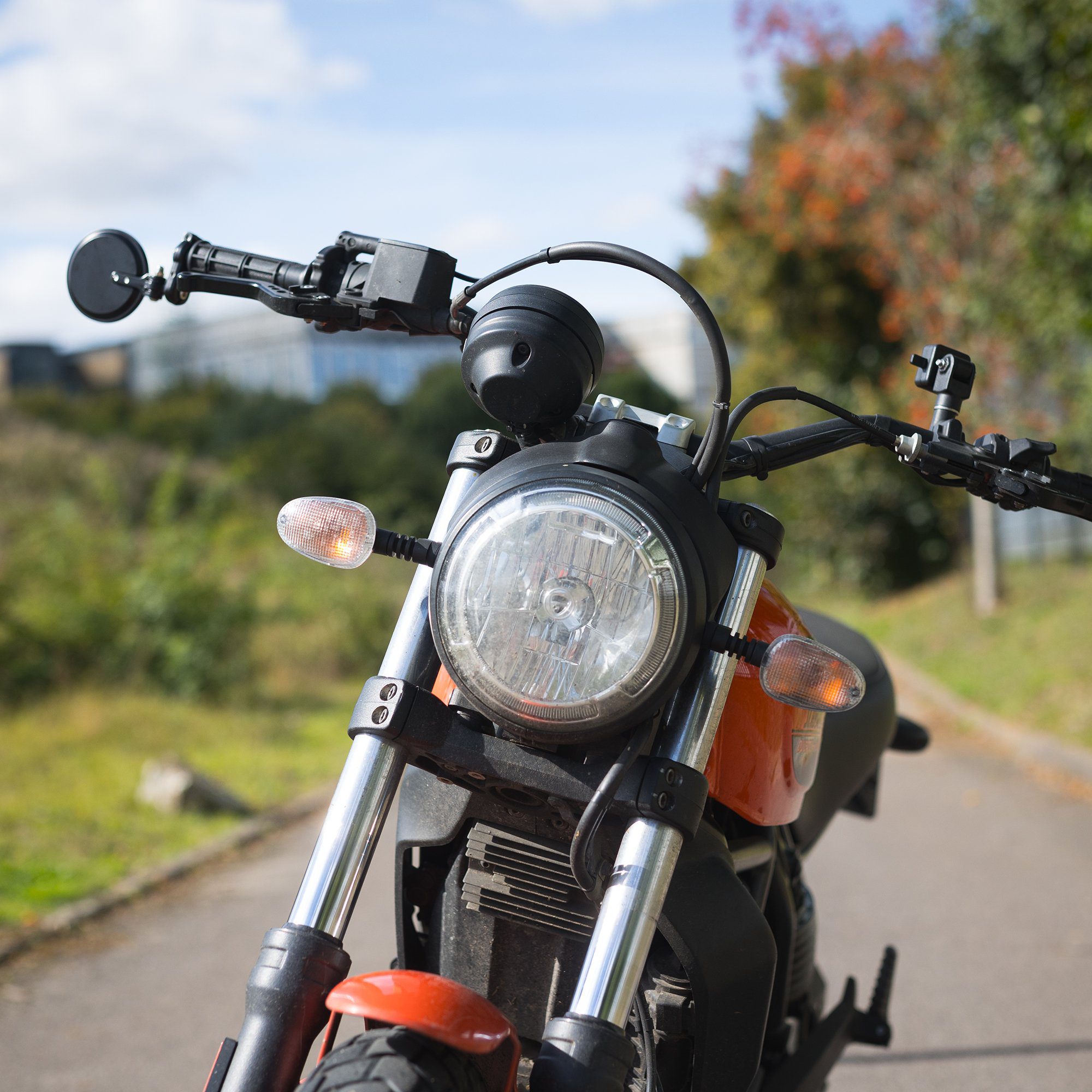 Oxford Fold Away Motorcycle Bar End Mirrors Black OX514 Lifestyle 2