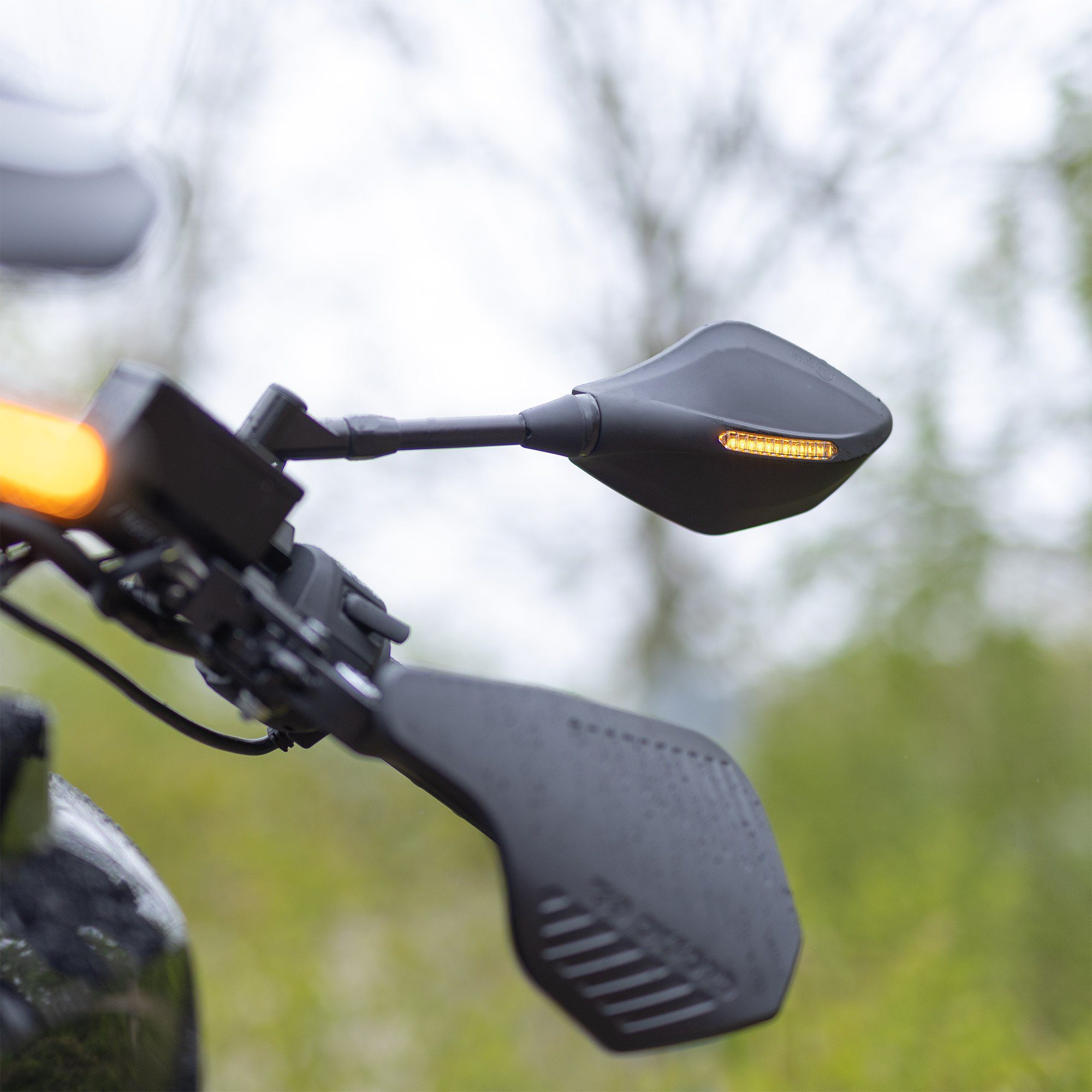 Oxford Signal Left Hand Motorcycle Mirror OX512 Lifestyle 1