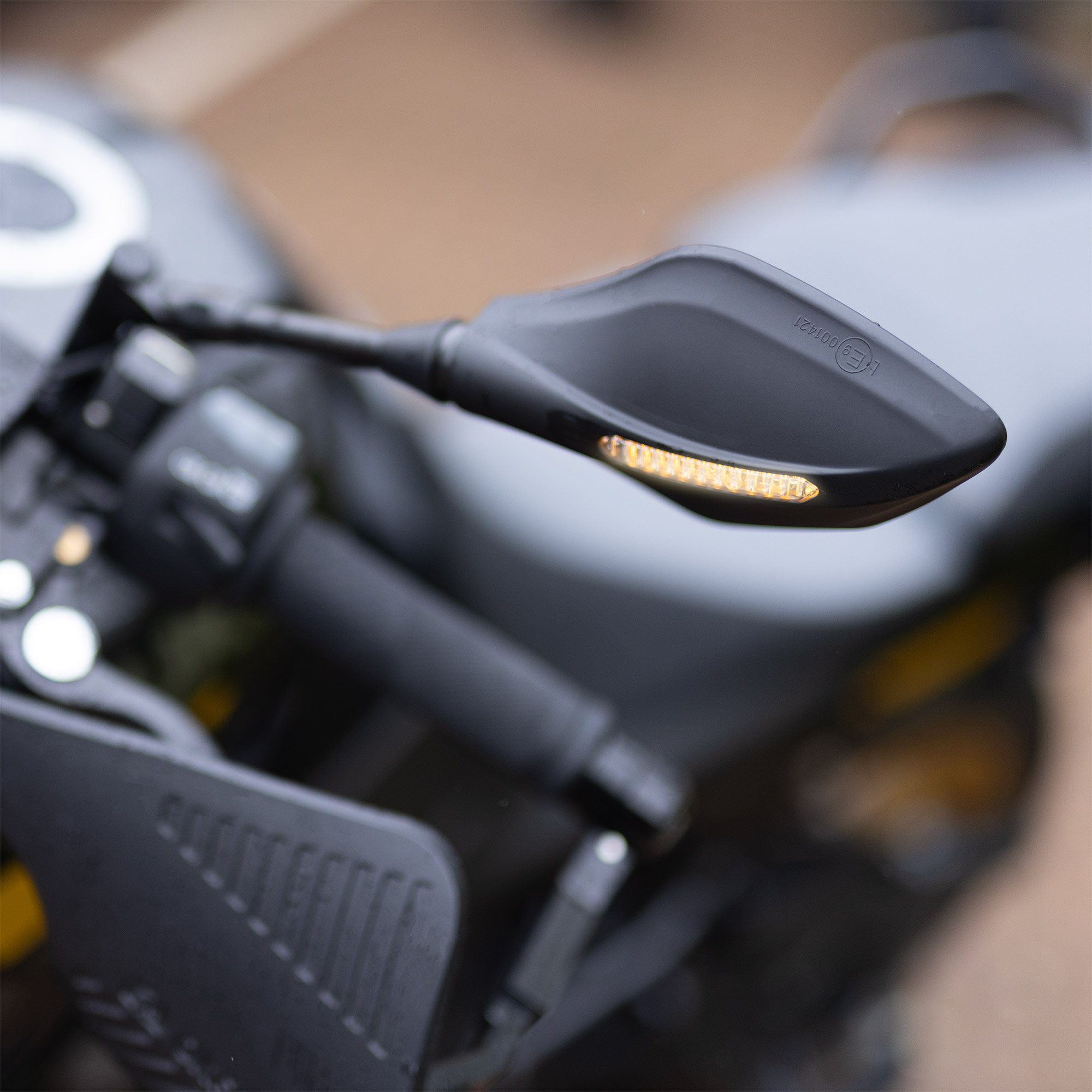 Oxford Signal Left Hand Motorcycle Mirror OX512 Lifestyle 3