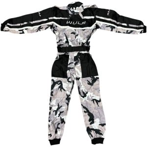 Wulfsport Cub Camo Motorcycle Race Suit – Grey Wulfsport Cub Kids Race Suit Camo Grey 1