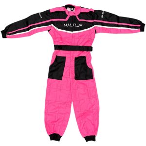 Wulfsport Cub Plain Motorcycle Race Suit – Pink Wulfsport Cub Kids Race Suit Plain Pink 1