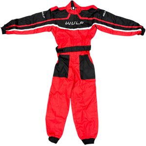 Wulfsport Cub Plain Motorcycle Race Suit – Red Wulfsport Cub Kids Race Suit Plain Red 1