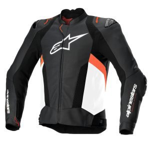 Alpinestars Missile v3 Airflow Leather Motorcycle Jacket – Black/Red Alpinestars Missile v3 Airflow Leather Motorcycle Jacket Black White Red 1