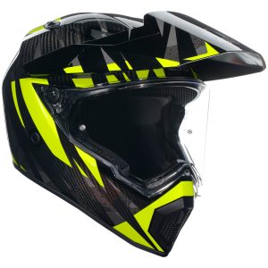 AGV AX9 Steppa Motorcycle Helmet Carbon Grey Yellow 1