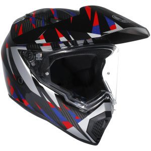 AGV AX9 Steppa Motorcycle Helmet Carbon Red Blue 1