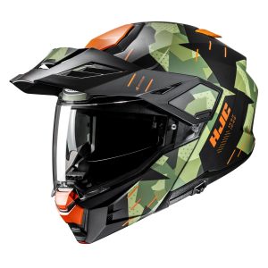 HJC I80 Roki Motorcycle Helmet Orange Black 1
