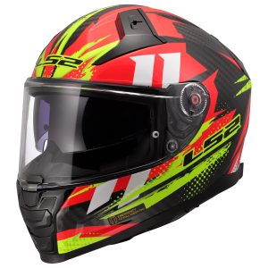 LS2 FF811 Vector II Carbon Tantic Helmet Red Yellow 1