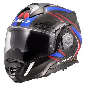 LS2 FF901 Advant X Carbon Future Motorcycle Helmet White Blue 1