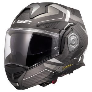 LS2 FF901 Advant X Carbon Horizon Motorcycle Helmet Silver Grey 1