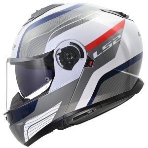 LS2 FF908 Strobe II Monza Motorcycle Helmet – White/Blue/Red LS2 FF908 Strobe II Monza Motorcycle Helmet White Blue Red 1