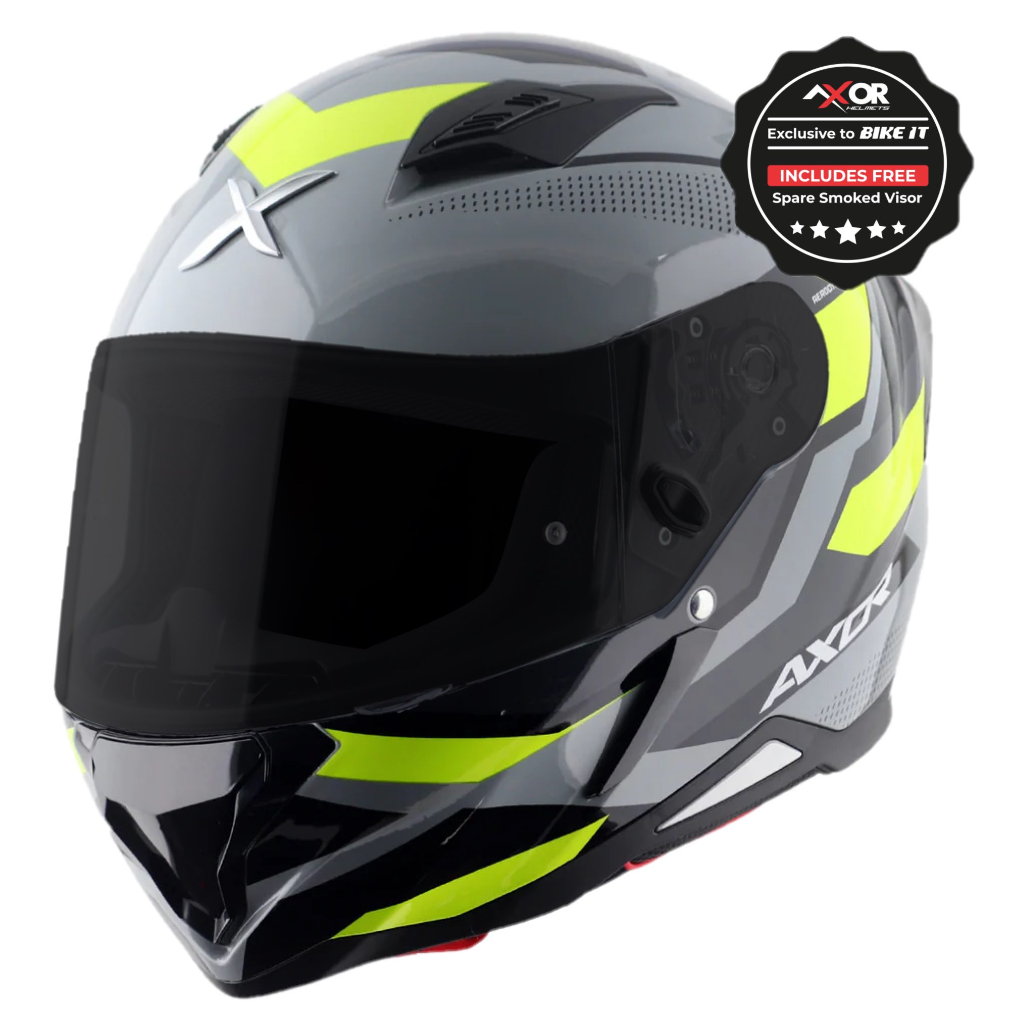 Axor Hunter Cornet Motorcycle Helmet Black Yellow 1