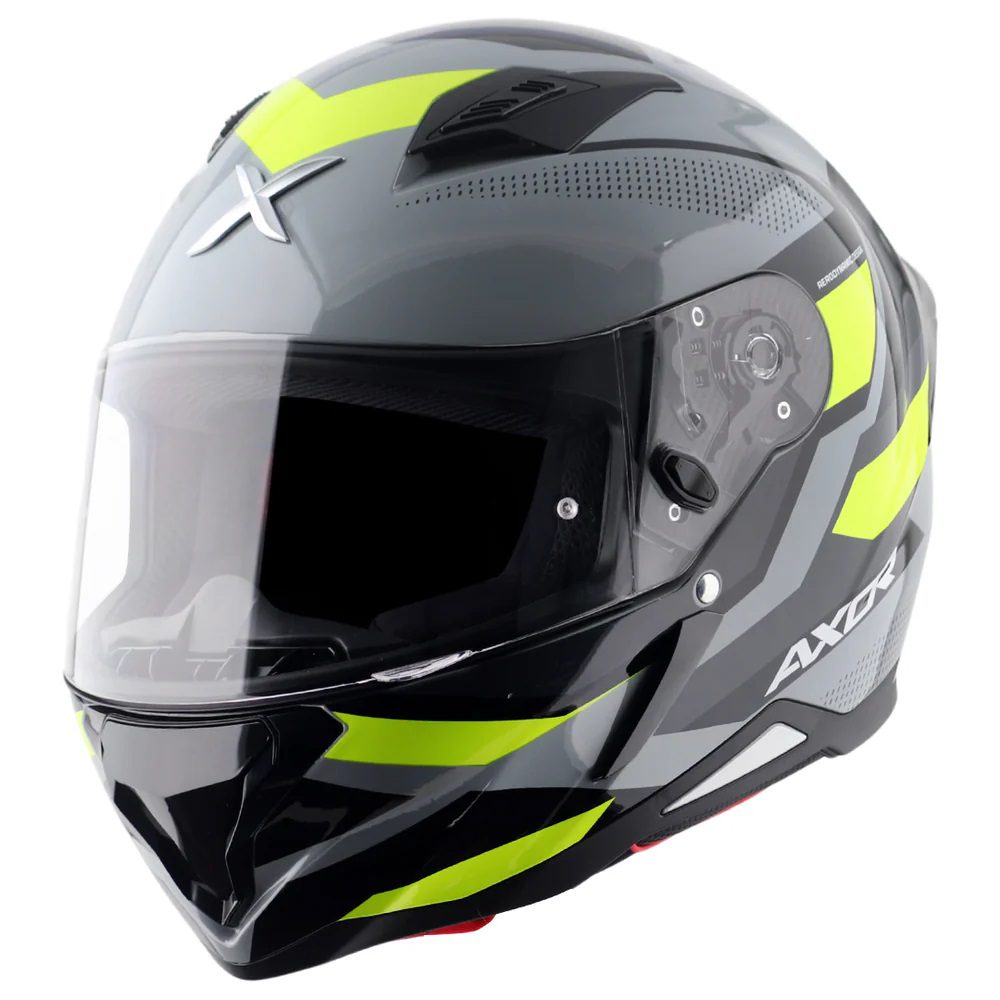 Axor Hunter Cornet Motorcycle Helmet Black Yellow 2
