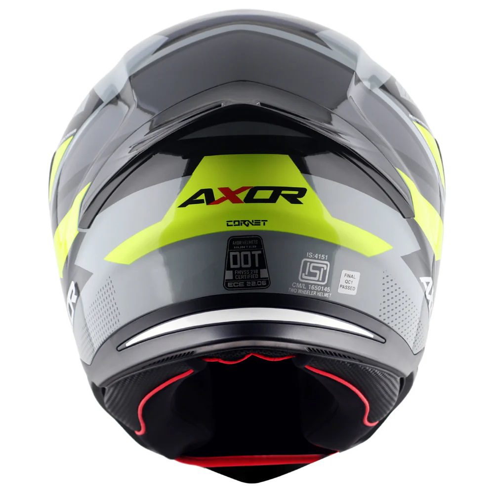 Axor Hunter Cornet Motorcycle Helmet Black Yellow 5