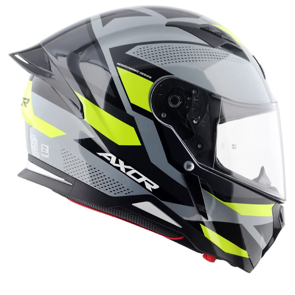 Axor Hunter Cornet Motorcycle Helmet Black Yellow 7