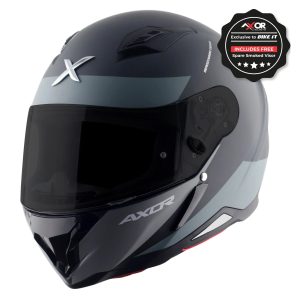 Axor Hunter Turbo Motorcycle Helmet Black Grey 1