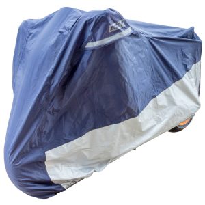 BikeIt Deluxe Heavy Duty Motorcycle Rain Cover Blue Silver (RCODEL) 1