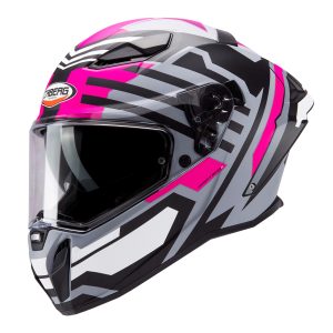 Caberg Drift Evo II Horizon Motorcycle Helmet Grey Black Fuchsia 2