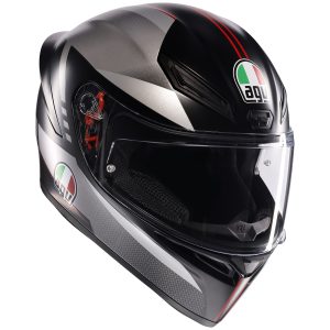 AGV K1-S Lap Motorcycle Helmet Black Red Grey 1