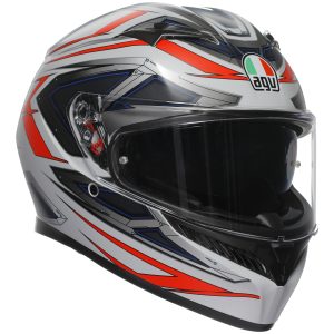 AGV K3 Space Motorcycle Helmet Red Grey Blue Black 1