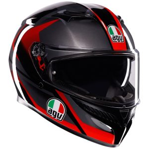 AGV K3 Striga Motorcycle Helmet Black Red 1