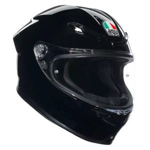 AGV K6-S Plain Motorcycle Helmet Gloss Black 1