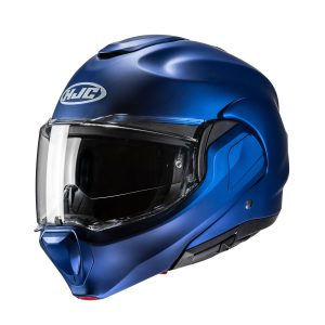 HJC F100 Plain Motorcycle Helmet Metallic Blue 1
