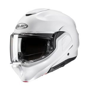HJC F100 Plain Motorcycle Helmet Pearl White 1