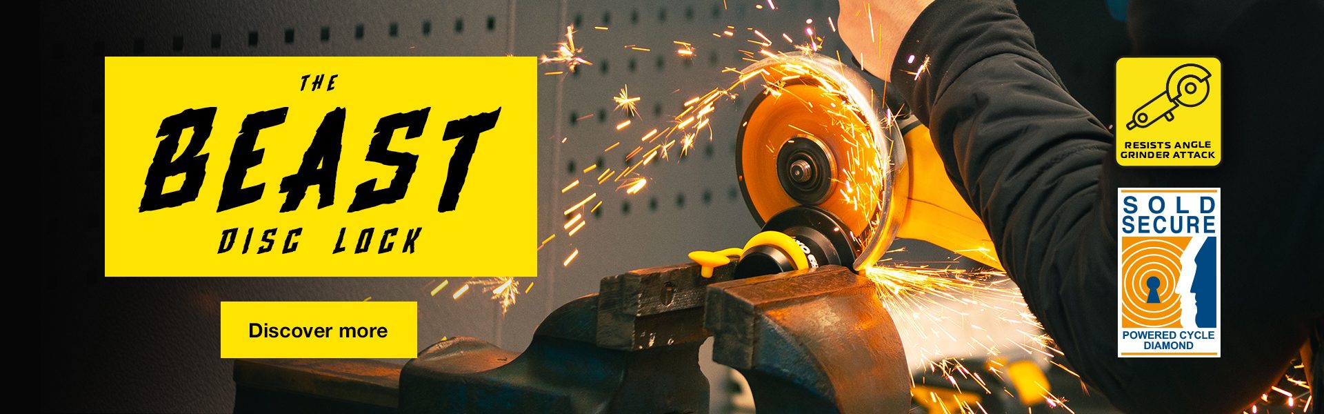 Oxford Beast Motorcycle Disc Lock Banner