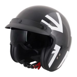 Stealth HS391 Union Jack Motorcycle Helmet With Peak Mono 1