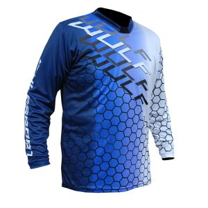 Wulfsport Connect Adults Motocross Jersey Blue White 1