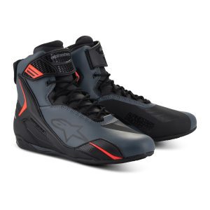 Alpinestars Faster 4 motorcycle Boots Black Grey Red Fluo 1