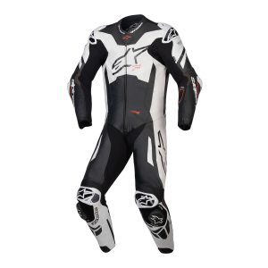 Alpinestars GP Plus v4 Sprint Leather Motorcycle Suit Black-White-Red-Fluo 1