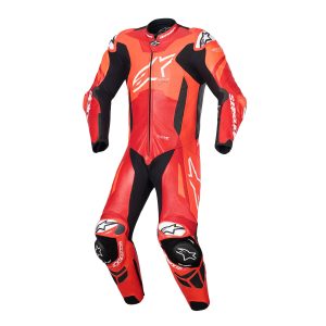 Alpinestars GP Plus v4 Sprint Leather Motorcycle suit Red-Fluo-Mid-Red-White 1
