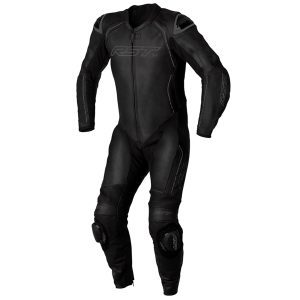 RST S1 Mens Leather Motorcycle Suit Black Black 1