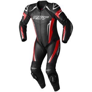 RST Tractech Evo 5 Motorcycle Leather Suit – Red/Black/White RST Tractech Evo 5 Mens Leather Motorcycle Suit Red Black White 1